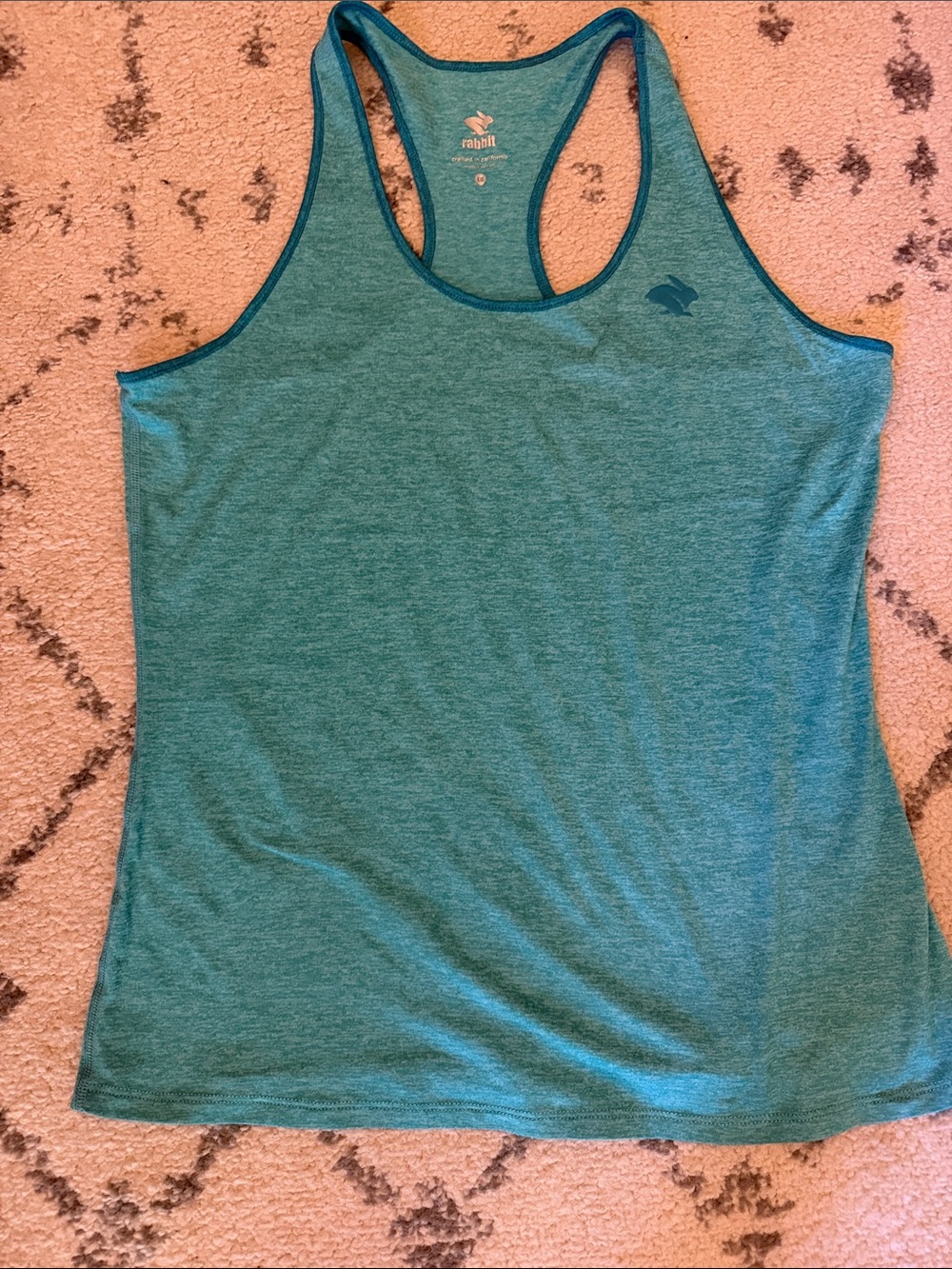 Rabbit Running Teal Racerback Tank Top - Women's Active Tank